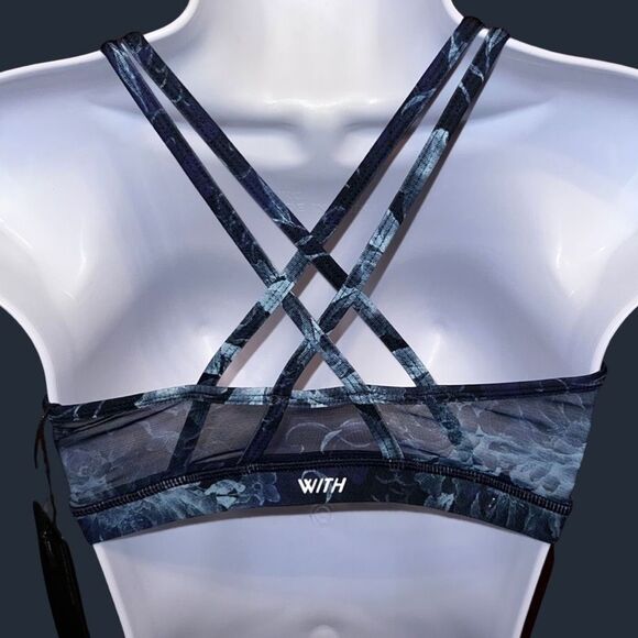 NWT Peloton WITH WOMEN'S Removable Pad Strappy Back Sports Bra Size Medium - Picture 3 of 6